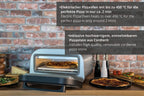 Elektrischer Pizzaofen LUIGI 68816 1700 W bis 450 °C mit 32 cm Cordierit-Pizzastein und Touch-Steuerung