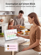 Digitaler Familienkalender DC01 10,1 Zoll Touchscreen 1080P mit Tages Wochen und Monatsplanung