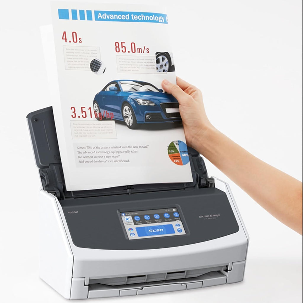 Dokumentenscanner iX1600 A4 Duplex WiFi USB 3.2 40 Seiten 80 Bilder pro Minute ADF 40 Blatt 4,3 Zoll Touchscreen