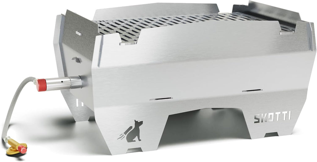 Faltbarer Camping Gasgrill 2.0 aus Edelstahl für Gaskartuschen mit Tragetasche 3,3 kg