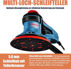 Exzenterschleifer 150 mm 350 W 5 mm Hub 7-stufige Drehzahlregelung bürstenlos mit Koffer und Zubehör Schleifmaschine
