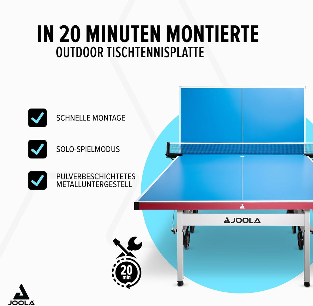 Tischtennisplatte Outdoor 11650 6mm Aluminium Verbundplatte klappbar Untergestell inkl Netz wetterfest