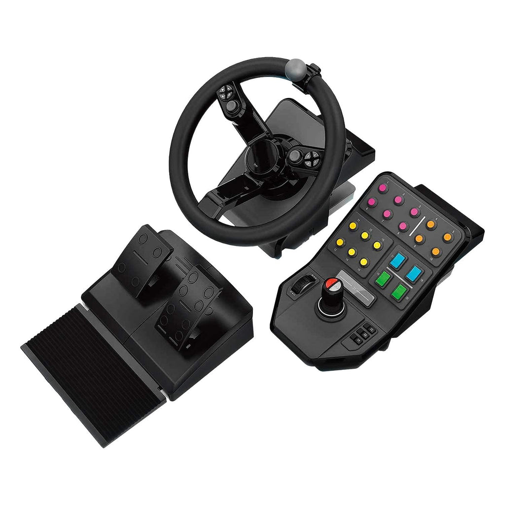 Landwirtschafts-Simulator Controller Bundle mit 900° Lenkrad Pedalen Steuerkonsole 38 Tasten und USB für PC