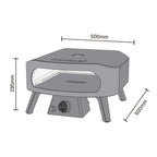 Pizzaofen Gas 13 Zoll 6 kW 50 mbar Modell 90860 mit Regulator und Pizzastein 50 x 50 x 29,5 cm