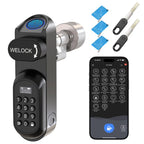 Türschloss mit Fingerabdruck und PIN U81 6-in-1 App RFID Bluetooth WLAN für EU-Profiltüren 50-90 mm
