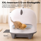 Automatische Katzentoilette 90L selbstreinigend mit App-Steuerung Sicherheitssensoren 8,5L Abfallbehälter für mehrere Katzen