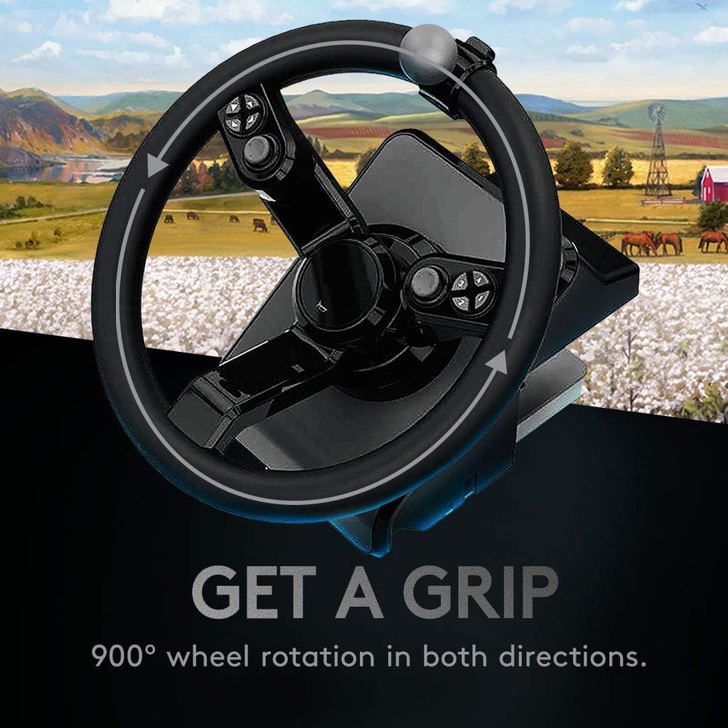 Landwirtschafts-Simulator Controller Bundle mit 900° Lenkrad Pedalen Steuerkonsole 38 Tasten und USB für PC