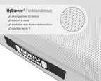 Schaumstoffmatratze 2in1 mittelfest & fester 90x200 cm QXSchaum 18,5 cm Kern ergonomische Module Bezug waschbar 60°C