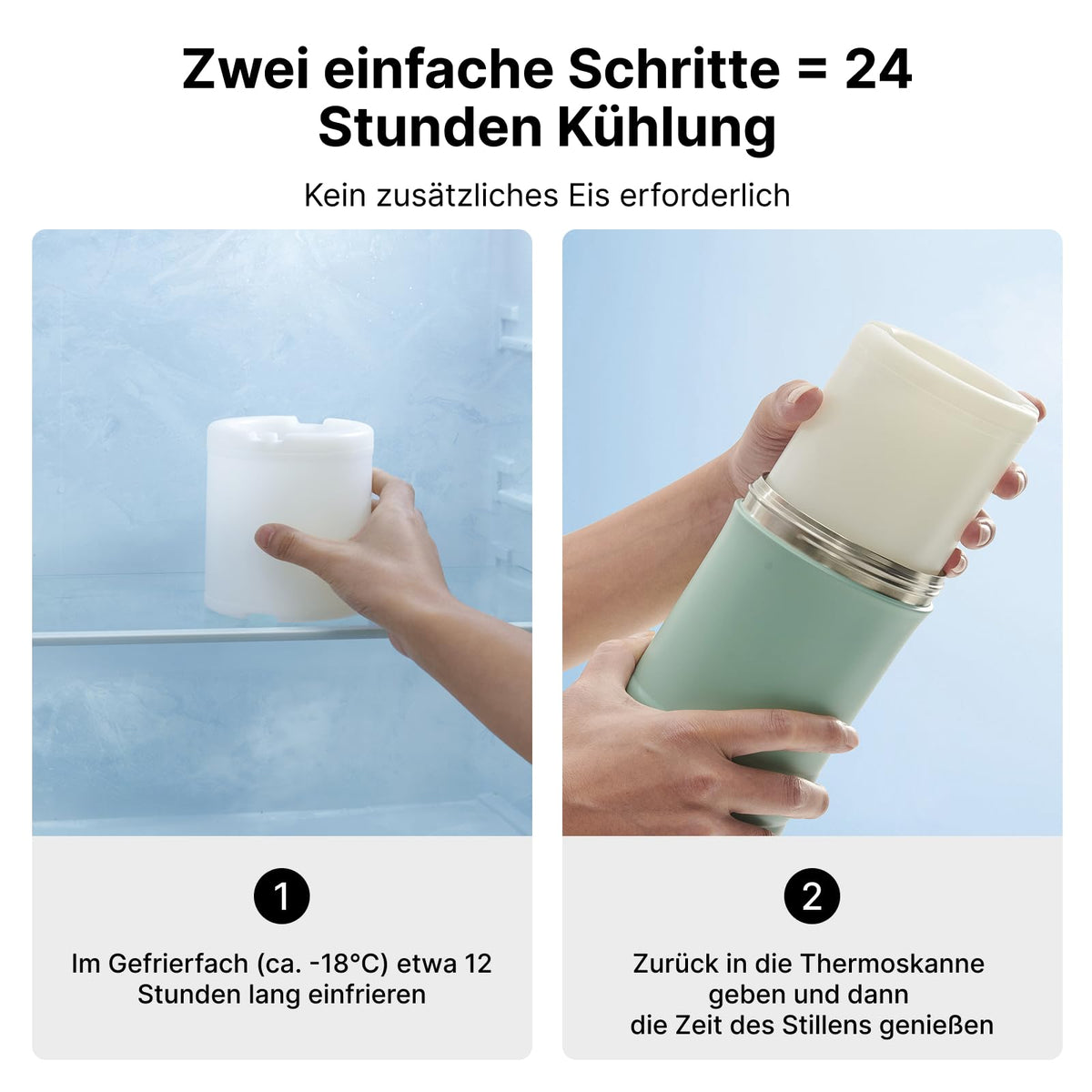 Baby Flaschenwärmer und Muttermilchkühler Set MW05 CM01 500 ml 628 ml 24H Kühlung USB-C für unterwegs