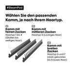 SteamPod 4 Dampfstyler mit Dampftechnologie zum Glätten Locken und Wellen für alle Haartypen mit 3 Kämmen