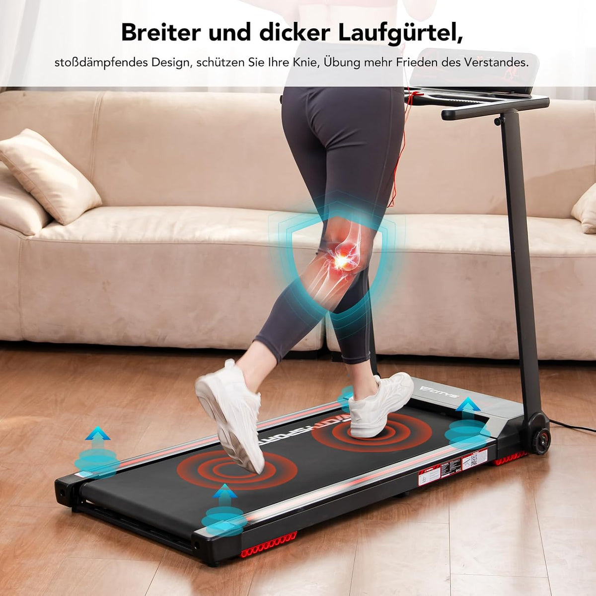 Elektrisches Laufband klappbar CS-WP9 12 km/h 1400W Walking Pad LED Display Bluetooth App 110 kg