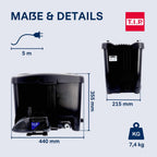 Teichaußenfilter Set 10000 l WDF 10000 UV 11 W mit Pumpe 2600 l/h 35 l Filterbehälter Wet-and-Dry System