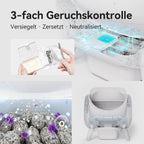 Selbstreinigende Katzentoilette XXL mit offenem Design 12L Abfallbehälter 5 GHz WLAN App-Steuerung für Mehrkatzenhaushalte Modell C08