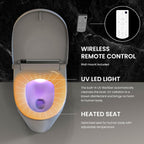 Elektronischer Bidet-Toilettensitz VB-4000SE Länglich mit Edelstahl-Selbstreinigungsdüse Sitzheizung Warmlufttrockner Nachtlicht Fernbedienung