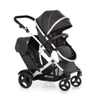 Geschwisterwagen Duett 2 Tandem Kinderwagen mit Babywanne und Sportsitz 2 Sitze bis 15 kg höhenverstellbar inkl Regenschutz