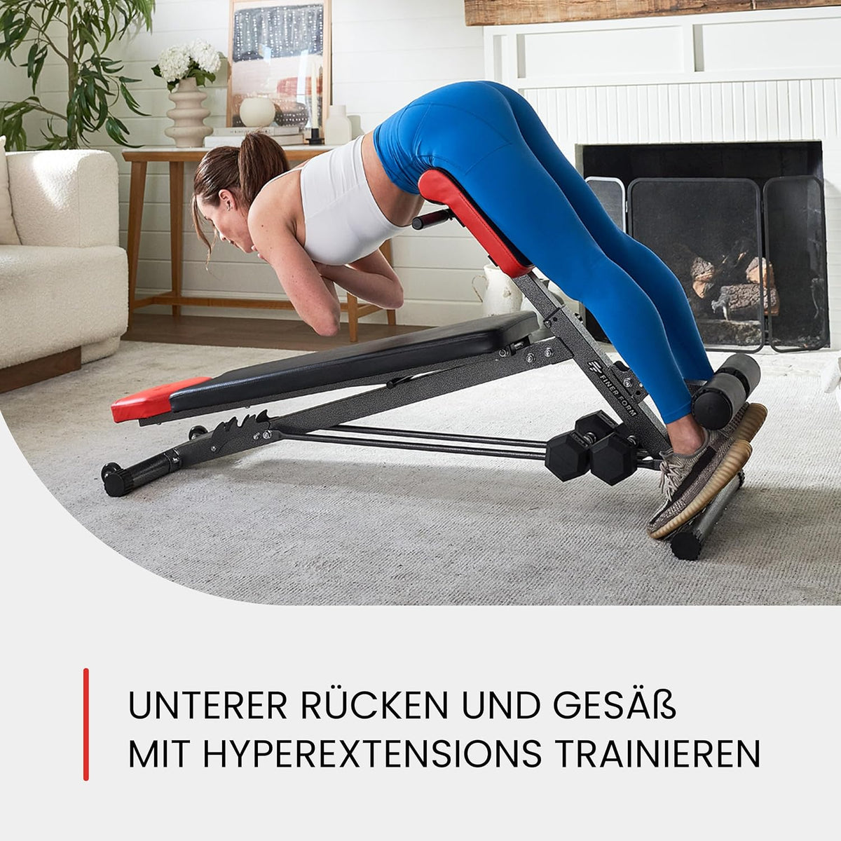 Multifunktionale Hantelbank verstellbar Rückenstrecker Römischer Stuhl Flat Decline 660 lbs Modell FF-TB011384