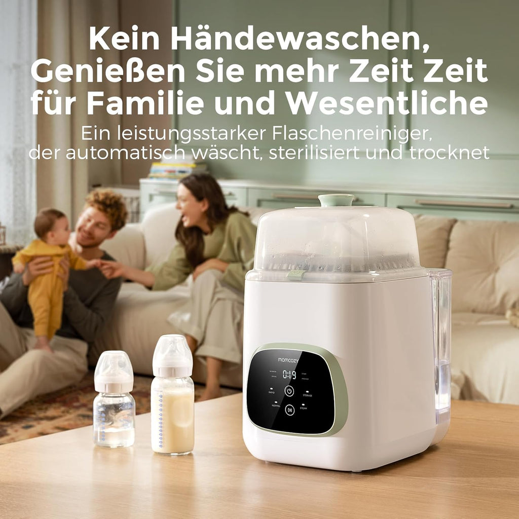 Flaschenreiniger Sterilisator und Trockner BS03 KleanPal Pro für Babyflaschen Pumpsets 9 Modi inkl 60 Reinigungstabletten