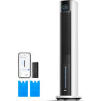 Turmventilator Verdunstungskühler 110 cm 4 Geschwindigkeiten 4 Modi App Steuerung 80° Oszillation 12h Timer DR-HEC002S