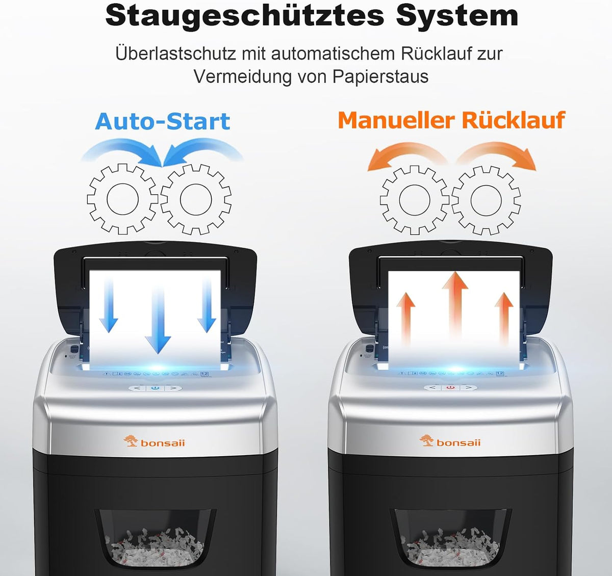 Aktenvernichter Autofeed Mikroschnitt P-4 C233-B 120 Blatt 23 Liter 62 dB Büro Schredder mit automatischem Einzug