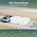 Mobile Wallbox deM2D11B10 11 kW Typ 2 Ladegerät 3-phasig 6-16 A mit App-Steuerung 10 m Ladekabel CEE 16A 400V