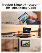 Smart Home Display T87A0 8 Zoll WLAN Touchscreen 1280 x 800 für Sicherheitsgeräte mit 4 Live-Ansichten und Echtzeitbenachrichtigungen