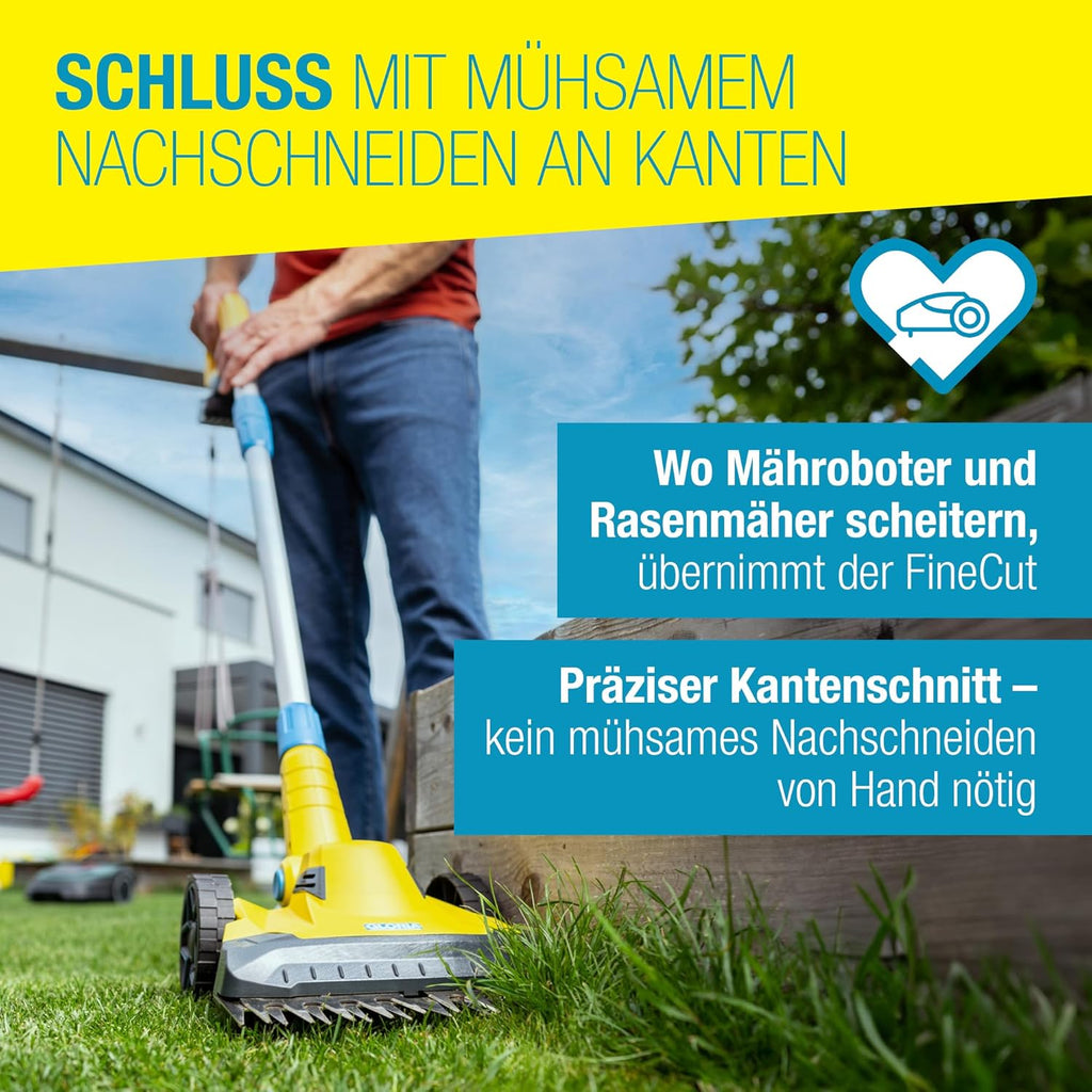 Akku Rasentrimmer und Kantenschneider FineCut 18 V 25 cm Schnittbreite mit Akku und Ladegerät