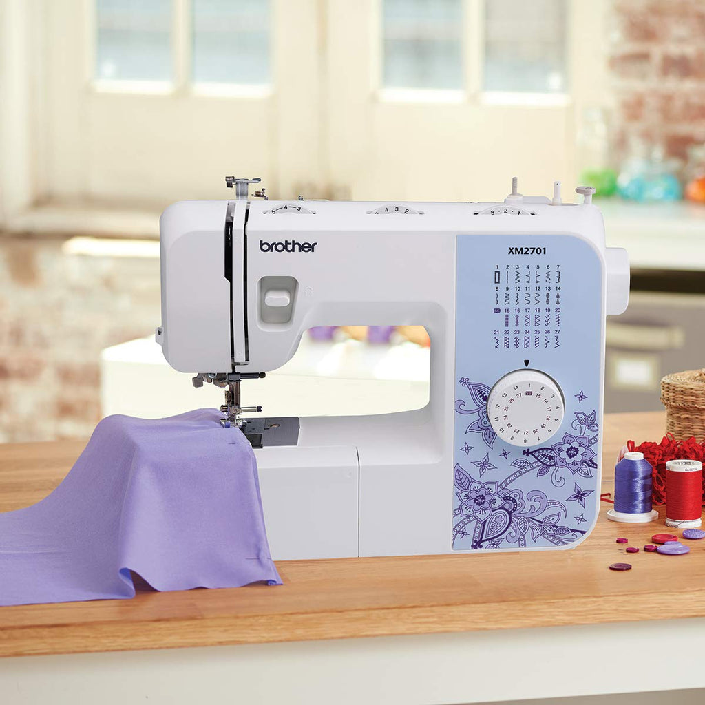 Brother XM2701S Nähmaschine 27 Nähprogramme Freiarm Automatischer Einfädler für Jeans und verschiedene Stoffe