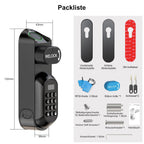 Türschloss mit Fingerabdruck und PIN U81 6-in-1 App RFID Bluetooth WLAN für EU-Profiltüren 50-90 mm