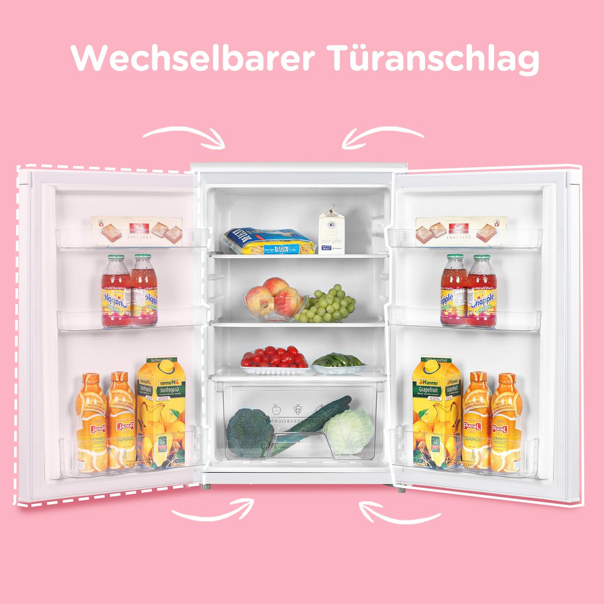 Kühlschrank ohne Gefrierfach RCD133WH3(E) 131 Liter Inverter-Kompressor 72 kWh/Jahr 39 dB 84,5 x 55,3 x 57,4 cm