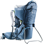Kindertrage Kid Comfort mit verstellbarer Rückenlänge und Kindersitz Sonnendach VariFlex Hüftflossen bis 22 kg Blau