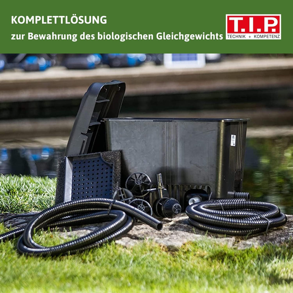 Teichaußenfilter Set 10000 l WDF 10000 UV 11 W mit Pumpe 2600 l/h 35 l Filterbehälter Wet-and-Dry System