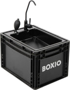 Camping Spülbecken mit Handpumpe mobil BOX-WAS-BL-10 40x30x28 cm Eurobox Format 5L Tanks