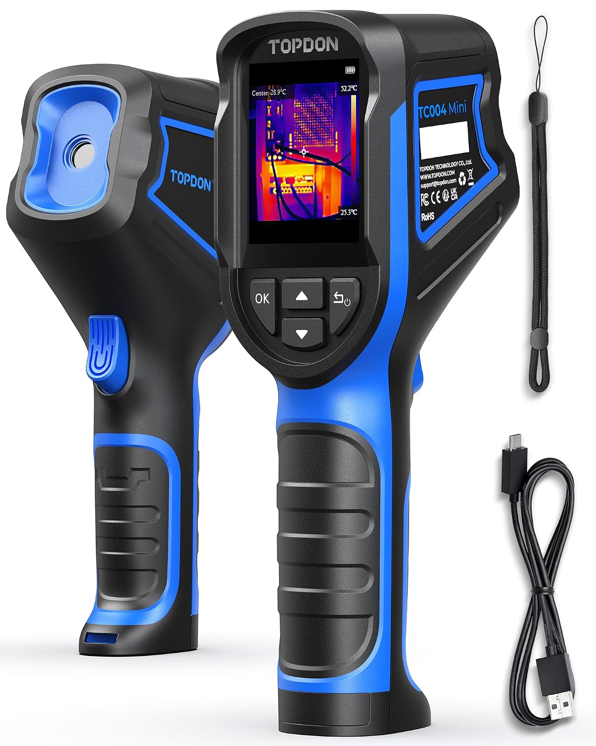 Wärmebildkamera TC004 Mini 240x240 IR 25Hz -20 bis 450°C 15h Akkulaufzeit Handheld