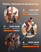 Heimtrainer Fahrrad MR-S36 mit Magnetbremssystem 8kg Schwungrad 8 Widerstandsstufen App-Konnektivität bis 150kg