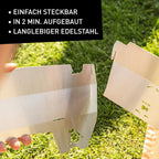 Faltbarer Camping Gasgrill 2.0 aus Edelstahl für Gaskartuschen mit Tragetasche 3,3 kg