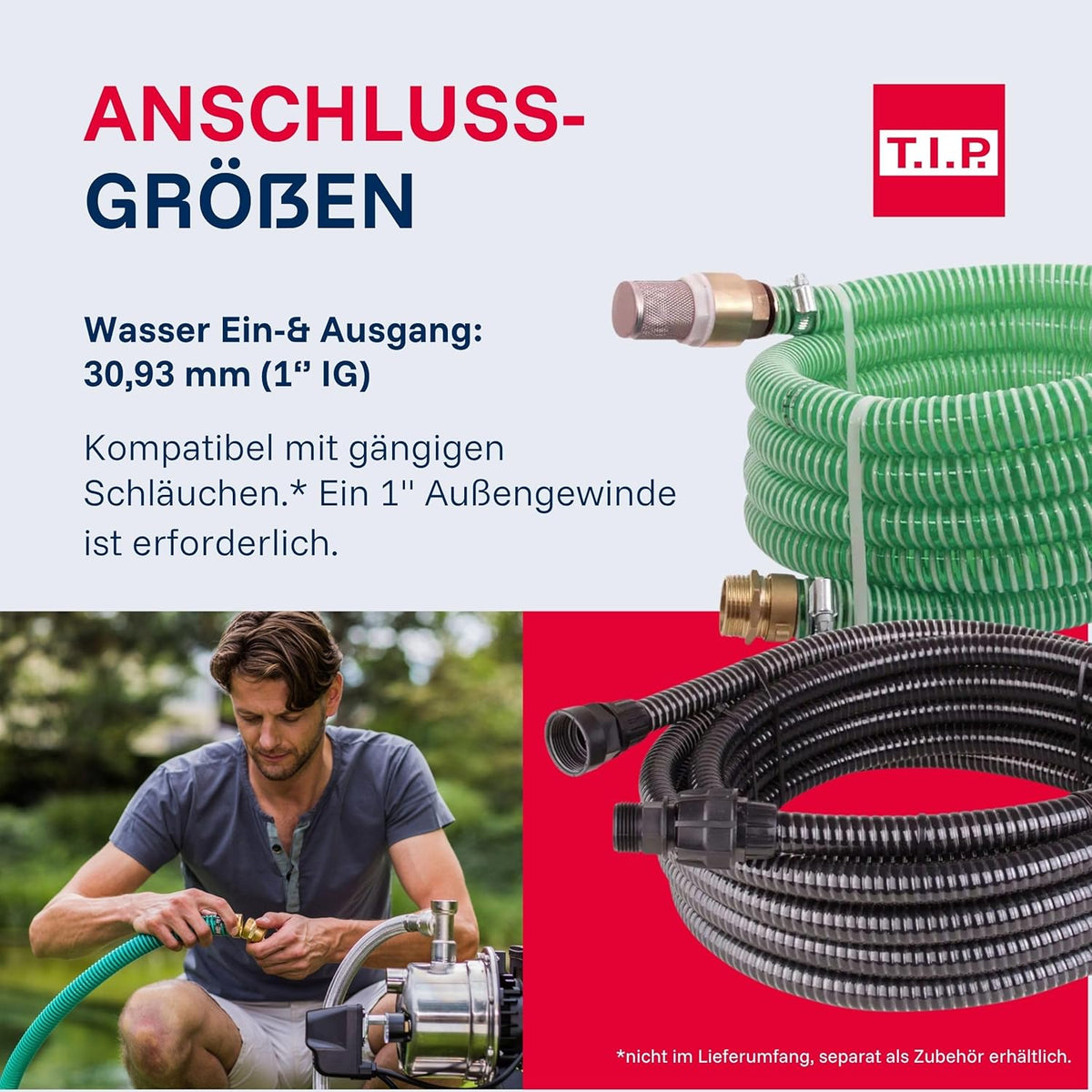 Hauswasserwerk HWW 4500 INOX 1200W 4350 l/h 50m Förderhöhe 5 bar 22L Edelstahl-Druckkessel mit Manometer