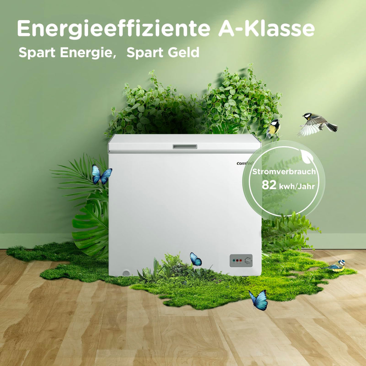 Freezer 200 L RCC201WH6(E) 41 dB Inverter Kompressor 6-stufige Temperaturregelung LED-Beleuchtung freistehend