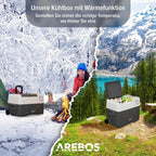 Kompressor Kühlbox 39 Liter mit Rollen 12/24V 230V -20°C bis +20°C mobile Kühltruhe mit USB Anschluss für Auto Camping Wohnmobil