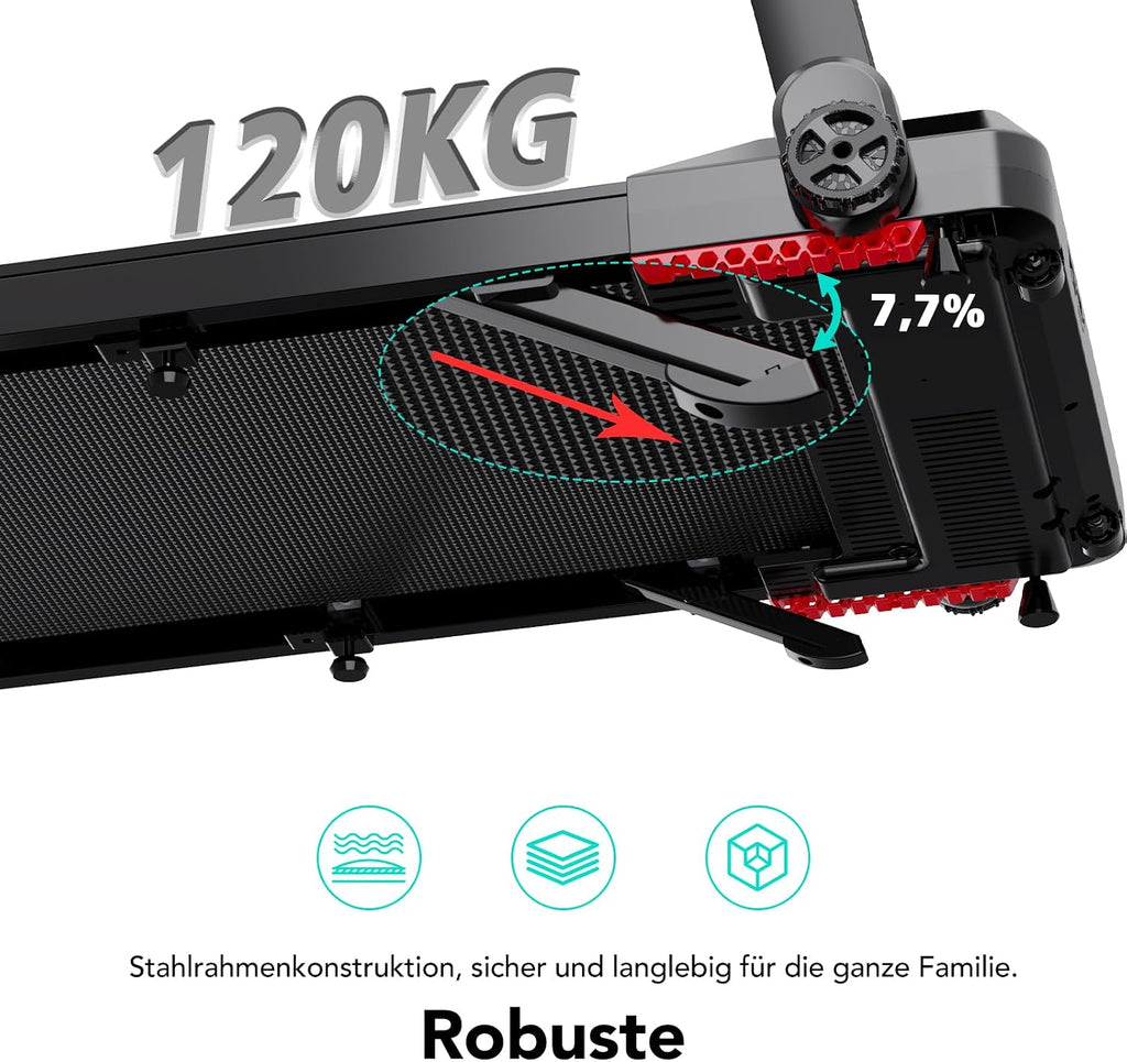 Elektrisches Laufband klappbar CS-WP9 12 km/h 1400W Walking Pad LED Display Bluetooth App 110 kg