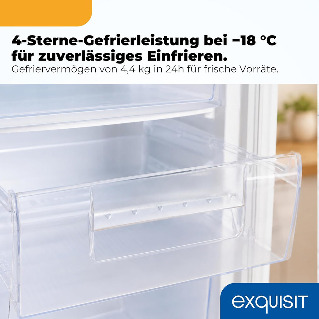 Gefrierschrank GS512-040E 91L 4 Sterne 40dB E Energieklasse 4 Schubladen manuelle Temperatur Weiß freistehend
