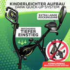3in1 Heimtrainer Fahrrad klappbar Cyclette Liegeergometer Magnetwiderstand 140 kg Belastbarkeit verstellbarer Sitz