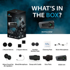Motorrad Intercom Packtalk Edge Single Bluetooth 5.2 DMC 1,6 km 40 mm Lautsprecher Sprachsteuerung