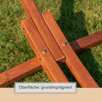 Hängemattengestell Holz Eukalyptus 310 cm wetterfest bis 150 kg ohne Hängematte Modell 50055