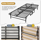 Klappbett Gästebett 90x200 cm mit 10 cm Schaumstoffmatratze Metallrahmen klappbar mit 4 Rollen bis 200 kg