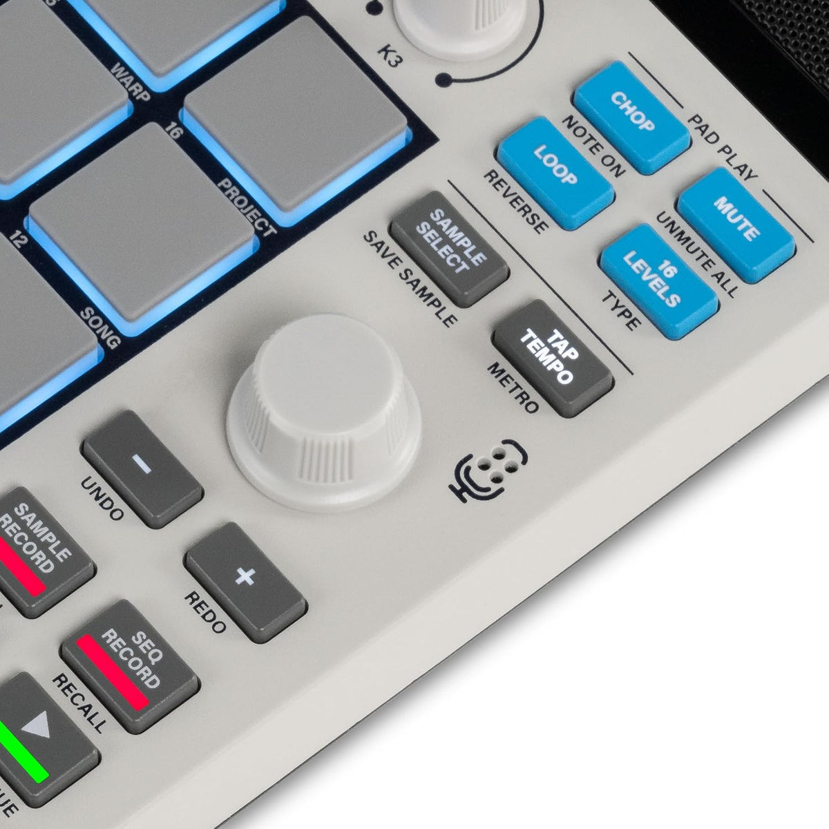 Standalone Sampler Sequenzer und Effektprozessor MPCSAMPLE mit Akku USB-C integriertem Lautsprecher und Mikrofon