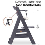 Babyhochstuhl Beta+ Newborn Set Deluxe mit Bouncer Essbrett und Sitzpolster aus Buchenholz bis 90 kg