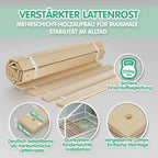 Bodenbett 90x200 cm Montessori Kinderbett Massivholz Kiefer mit Rausfallschutz und Roll-Lattenrost bis 200 kg