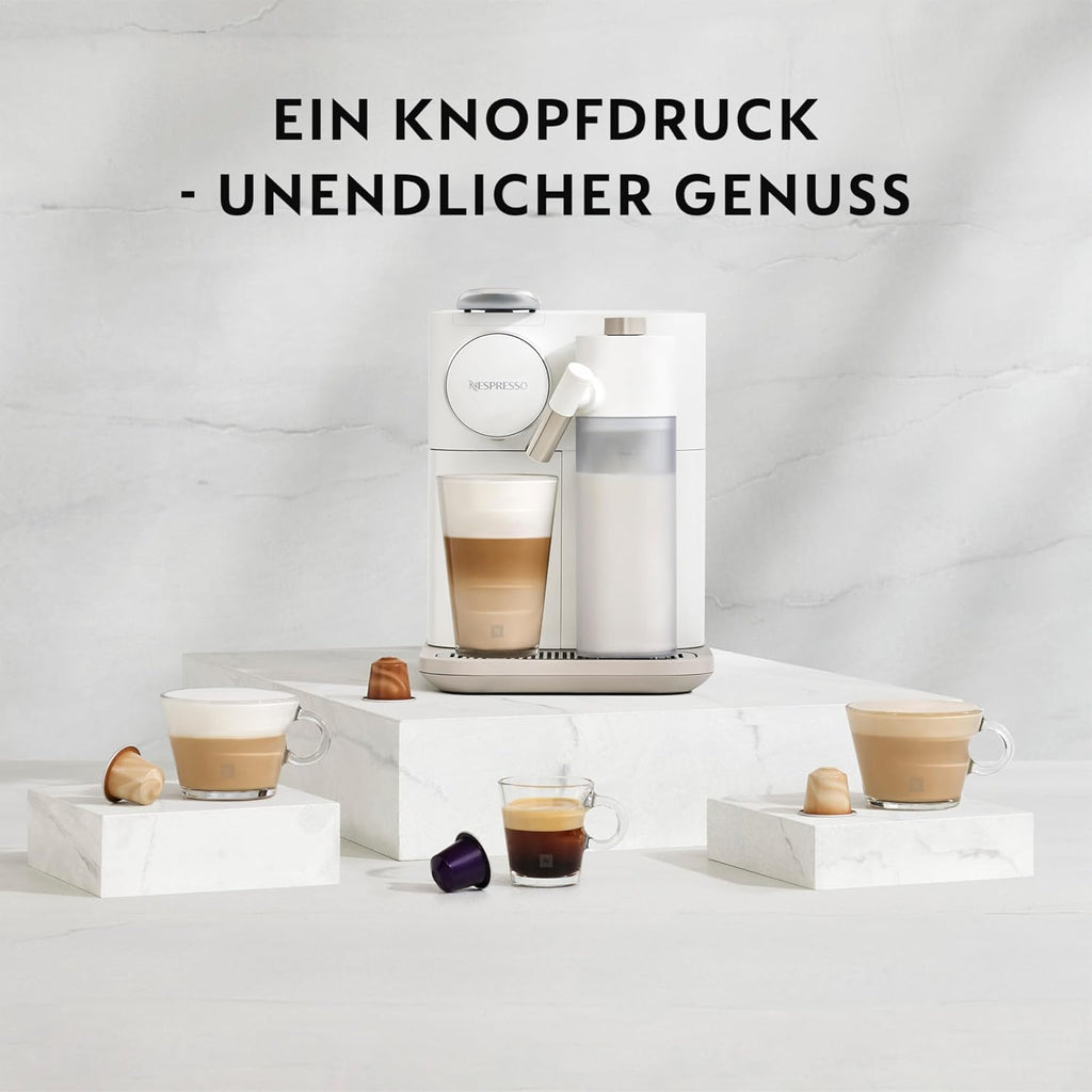 Kapsel Kaffeemaschine Gran Lattissima EN640.B mit Milchsystem 19 Bar 1 Liter 9 Getränkeprogramme Schwarz