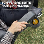Faltbarer Campingstuhl mit 4 Positionen gepolsterter hoher Lehne Seitentasche Getränkehalter und 150 kg Tragfähigkeit