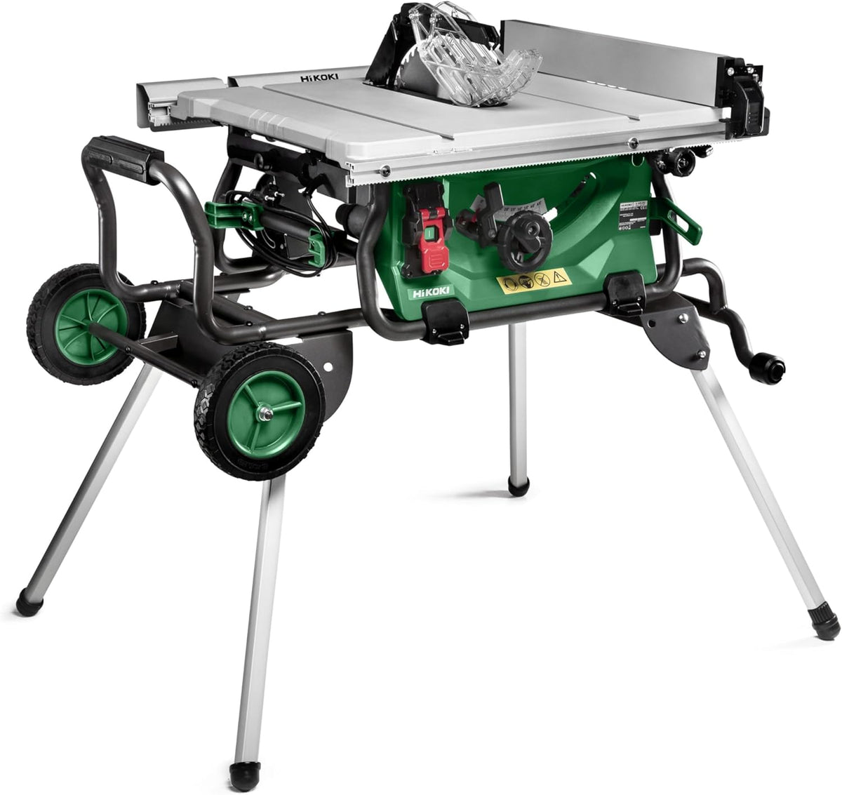 Tischkreissäge C10RJWAZ 1500W 255mm 4500 U/min Softstart Parallelanschlag Tischverbreiterung Untergestell Rollen